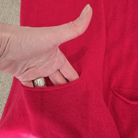 Womens Italian Made Wool/Cashmere Blend Cardigan - Picture 8 of 10